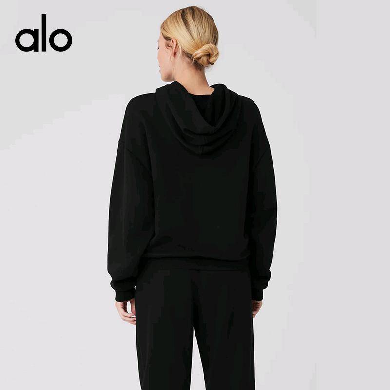 ALO YOGA 💰108💎支持一件代发
aloyoga 秋冬新品纯色套头连帽长袖卫衣女装时尚休闲卫衣外套
【品牌】ALO 
【款号】JY910（刺绣版）
【面料】100%棉 里料100%聚酯纤维
【颜色】黑色，白色
【尺码】S，M，L，XL
 专柜同款品质，厂家直销，货源充足，售后保障