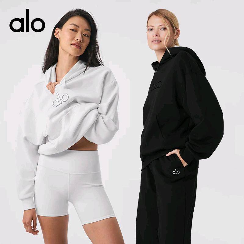 ALO YOGA 💰108💎支持一件代发
aloyoga 秋冬新品纯色套头连帽长袖卫衣女装时尚休闲卫衣外套
【品牌】ALO 
【款号】JY910（刺绣版）
【面料】100%棉 里料100%聚酯纤维
【颜色】黑色，白色
【尺码】S，M，L，XL
 专柜同款品质，厂家直销，货源充足，售后保障