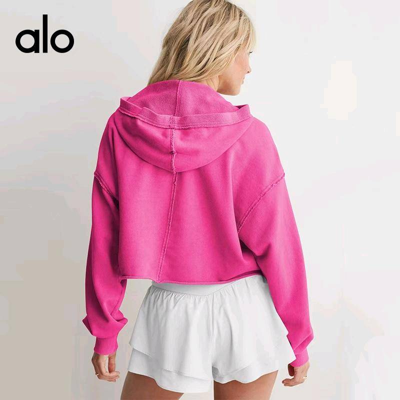 ALO YOGA 💰83💎支持一件代发
aloyoga 跨境热卖时尚宽松潮牌连帽卫衣女春秋欧美女装v领上衣
【品牌】ALO 
【款号】JY0452
【面料】涤纶/氨纶
【颜色】黑色，花灰，灰色，玫红，米白，杏色
【尺码】S，M，L，XL
 专柜同款品质，厂家直销，货源充足，售后保障