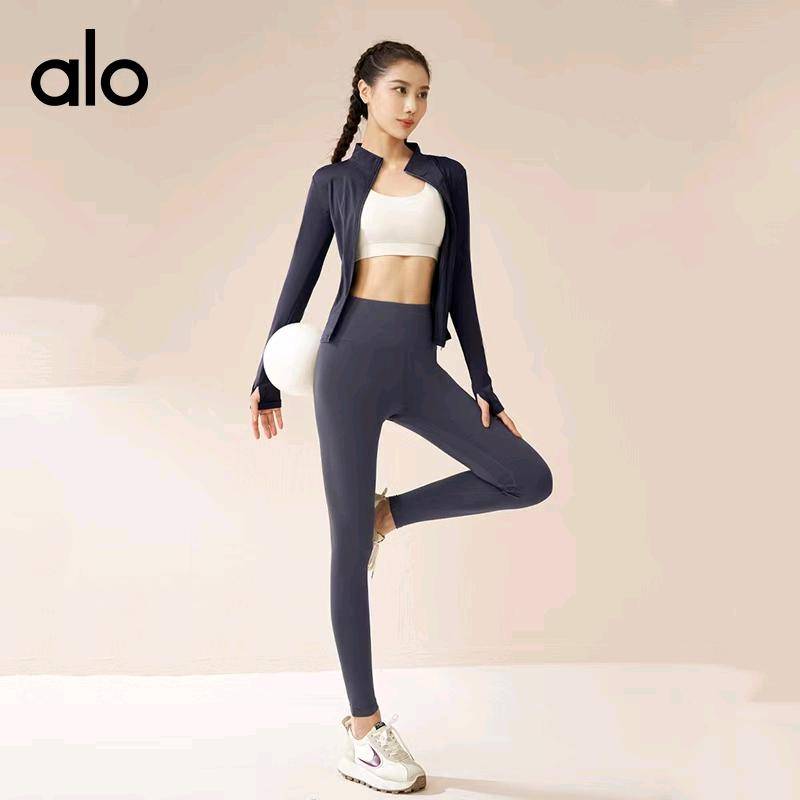 ALO YOGA💰85💎支持一件代发
aloyoga秋冬新款加厚瑜伽外套无缝跑步运动上衣高弹运动健身服女
【品牌】ALO 
【款号】JYMW065
【面料】聚酯纤维/氨纶
【颜色】豆蔻绿，海岩灰，酱茄紫，秋妃红，星耀黑，蒸馏咖啡
【尺码】S，M，L，XL ，XXL ，XXXL
 专柜同款品质，厂家直销，货源充足，售后保障