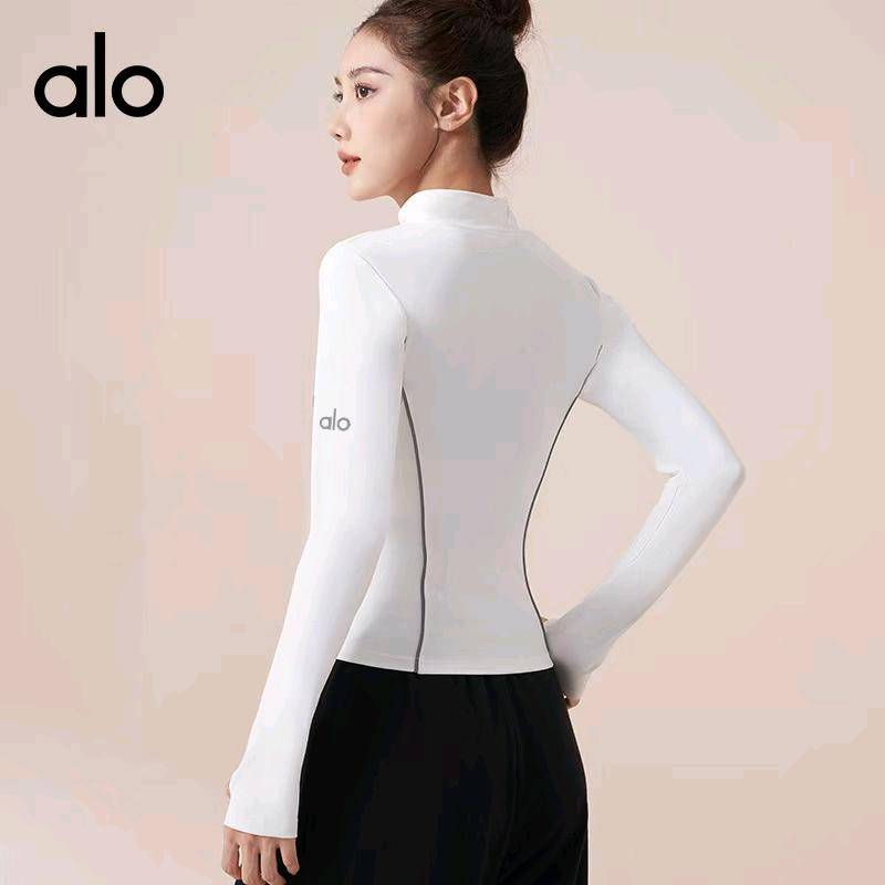 ALO YOGA💰78💎支持一件代发
aloyoga 骑行服户外休闲跑步反光夜跑服女式防风运动外套
【品牌】ALO 
【款号】JYMW060
【面料】聚酯纤维含量82.5%，氨纶含量17.5%
【颜色】白色，海岩灰，玫瑰红，星耀黑
【尺码】S，M，L，XL，XXL
 专柜同款品质，厂家直销，货源充足，售后保障