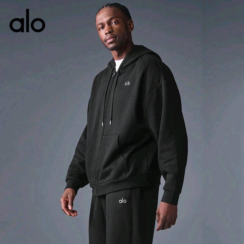 ALO YOGA💰98💎支持一件代发
aloyoga瑜伽外套带帽运动户外长袖健身服卫衣外套
【品牌】ALO 
【款号】WT9709
【面料】锦纶/氨纶
【颜色】黑色，麻灰色，藏青色，米白色，铁灰色，花灰色
【尺码】S，M，L，XL，2XL，3XL，4XL，5XL
 专柜同款品质，厂家直销，货源充足，售后保障