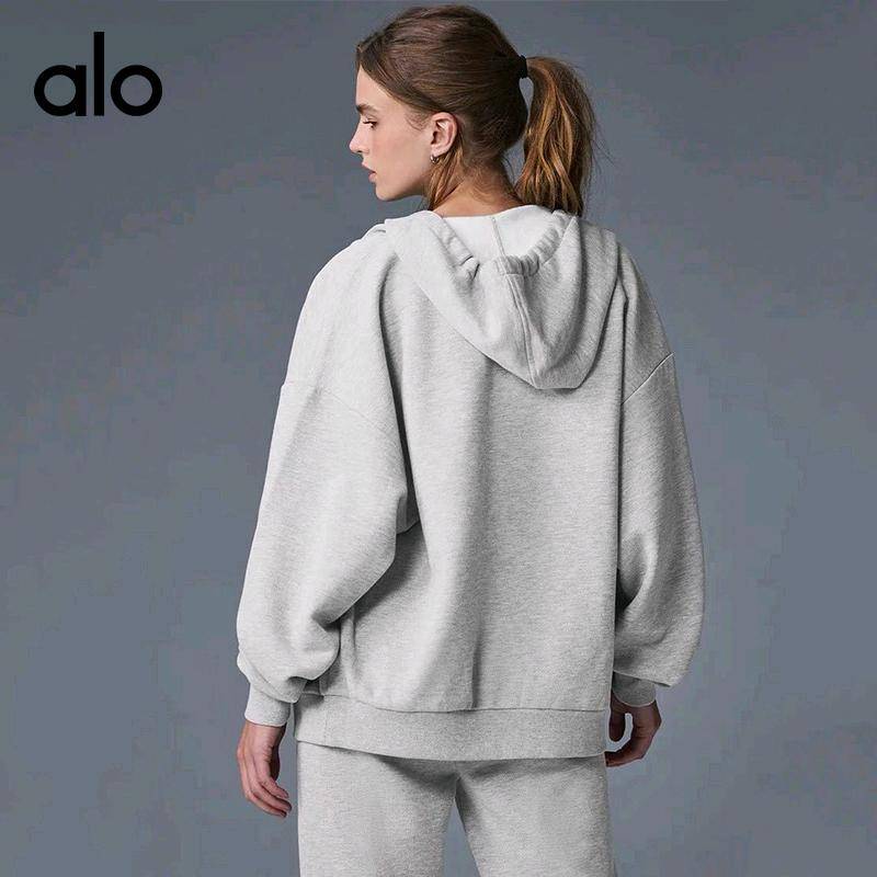 ALO YOGA💰98💎支持一件代发
aloyoga瑜伽外套带帽运动户外长袖健身服卫衣外套
【品牌】ALO 
【款号】WT9709
【面料】锦纶/氨纶
【颜色】黑色，麻灰色，藏青色，米白色，铁灰色，花灰色
【尺码】S，M，L，XL，2XL，3XL，4XL，5XL
 专柜同款品质，厂家直销，货源充足，售后保障