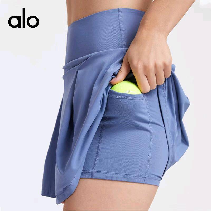 ALO YOGA 💰78💎支持一件代发
alo yoga速干健身跑步运动网球裙口袋半身裙百褶裙
【品牌】ALO 
【款号】YQ213
【面料】锦纶/尼龙
【颜色】白色，黑色，气球蓝
【尺码】S，M，L，XL
 专柜同款品质，厂家直销，货源充足，售后保障