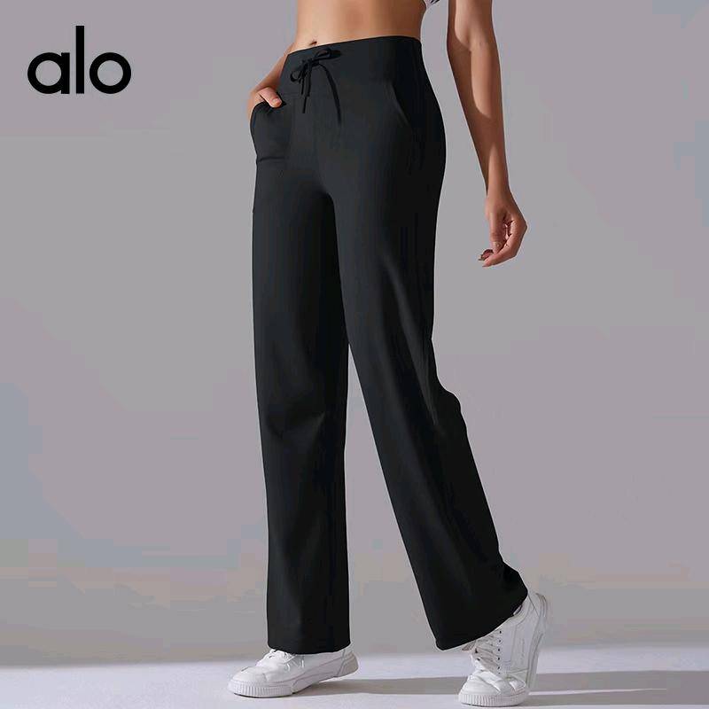 ALO YOGA 💰88💎支持一件代发
alo yoga新款美式零感束腰休闲运动阔腿裤女双侧口袋垂感百搭
【品牌】ALO 
【款号】6622
【面料】锦纶/尼龙
【颜色】白灰色，定蓝色，黑色，可可色，深灰色
【尺码】S，M，L，XL
 专柜同款品质，厂家直销，货源充足，售后保障