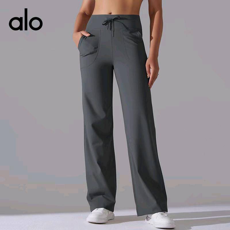 ALO YOGA 💰88💎支持一件代发
alo yoga新款美式零感束腰休闲运动阔腿裤女双侧口袋垂感百搭
【品牌】ALO 
【款号】6622
【面料】锦纶/尼龙
【颜色】白灰色，定蓝色，黑色，可可色，深灰色
【尺码】S，M，L，XL
 专柜同款品质，厂家直销，货源充足，售后保障