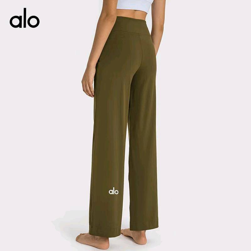 ALO YOGA 💰104💎支持一件代发 
aloyoga锦纶零感束腰抽绳阔腿裤双侧大口袋直筒百搭健身运动长裤
【品牌】alo
【款号】JY336
【面料】棉类混纺
【颜色】白蛋白，丛林绿，黑色，沥青蓝，石墨灰，蒸馏咖啡，棕褐色，比利时蓝，烤棕色，鼠尾草绿
【尺码】4，6，8，10，12
 专柜同款品质，厂家直销，货源充足，售后保障