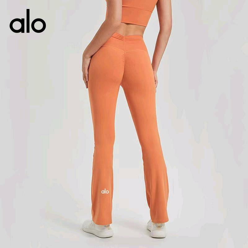 ALO YOGA 💰88💎支持一件代发
aloyoga春秋喇叭健身裤女高腰提臀运动紧身显瘦外穿微喇瑜伽裤
【品牌】ALO 
【款号】CK2400
【面料】棉
【颜色】黑色，可可色，奶茶棕，甜茶橙，乌木灰，野青树
【尺码】S，M，L，XL
 专柜同款品质，厂家直销，货源充足，售后保障