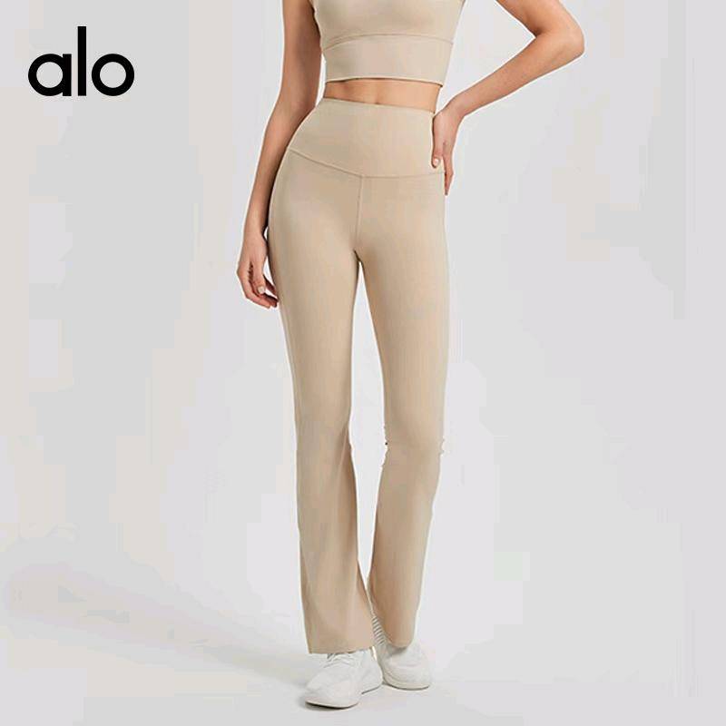 ALO YOGA 💰88💎支持一件代发
aloyoga春秋喇叭健身裤女高腰提臀运动紧身显瘦外穿微喇瑜伽裤
【品牌】ALO 
【款号】CK2400
【面料】棉
【颜色】黑色，可可色，奶茶棕，甜茶橙，乌木灰，野青树
【尺码】S，M，L，XL
 专柜同款品质，厂家直销，货源充足，售后保障
