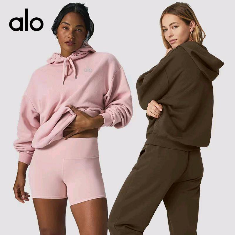 ALO YOGA💰83💎支持一件代发
alo yoga卫衣潮牌套头休闲宽松连帽卫衣多巴胺纯色重磅落肩帽衫
【品牌】ALO 
【款号】JYY02
【面料】棉
【颜色】冰魄蓝，白色，藏青色，粉红色，黑色，酒红色，咖啡色，墨绿色，浅卡其，
深灰色，杏色，雪花灰
【尺码】S，M，L，XL ，XXL，XXXL，4XL
 专柜同款品质，厂家直销，货源充足，售后保障