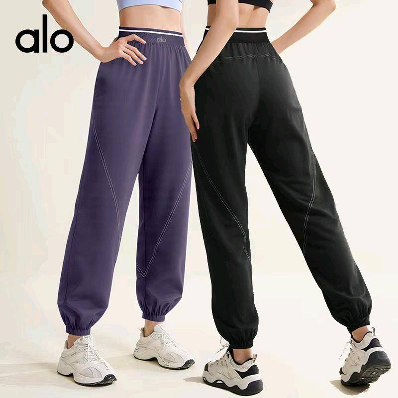 ALO YOGA💰73💎支持一件代发
aloyoga长裤速干长裤女宽松跑步健身弹性透气训练运动裤
【品牌】ALO 
【款号】JYWK025
【面料】氨纶/聚酯纤维
【颜色】黑色，酱紫色，枪灰色
【尺码】S，M，L，XL，XXL
 专柜同款品质，厂家直销，货源充足，售后保障