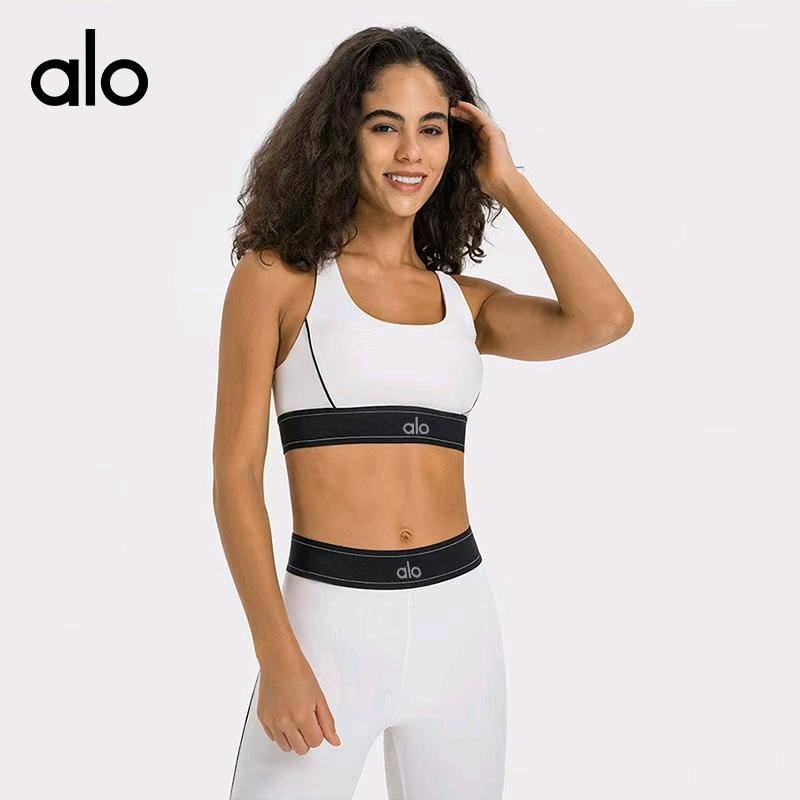 ALO YOGA 💰148💎支持一件代发
aloyoga欧美跨境撞色健身服套装美背防震瑜伽内衣高腰提臀运动紧身裤套装
【品牌】AlO
【款号】DW346+DL347
【面料】棉类混纺
【颜色】黑色，可可色，本布白，石墨灰，海军蓝
【尺码】4/S，6/M，8/L，10/XL，12/XXL
 专柜同款品质，厂家直销，货源充足，售后保障