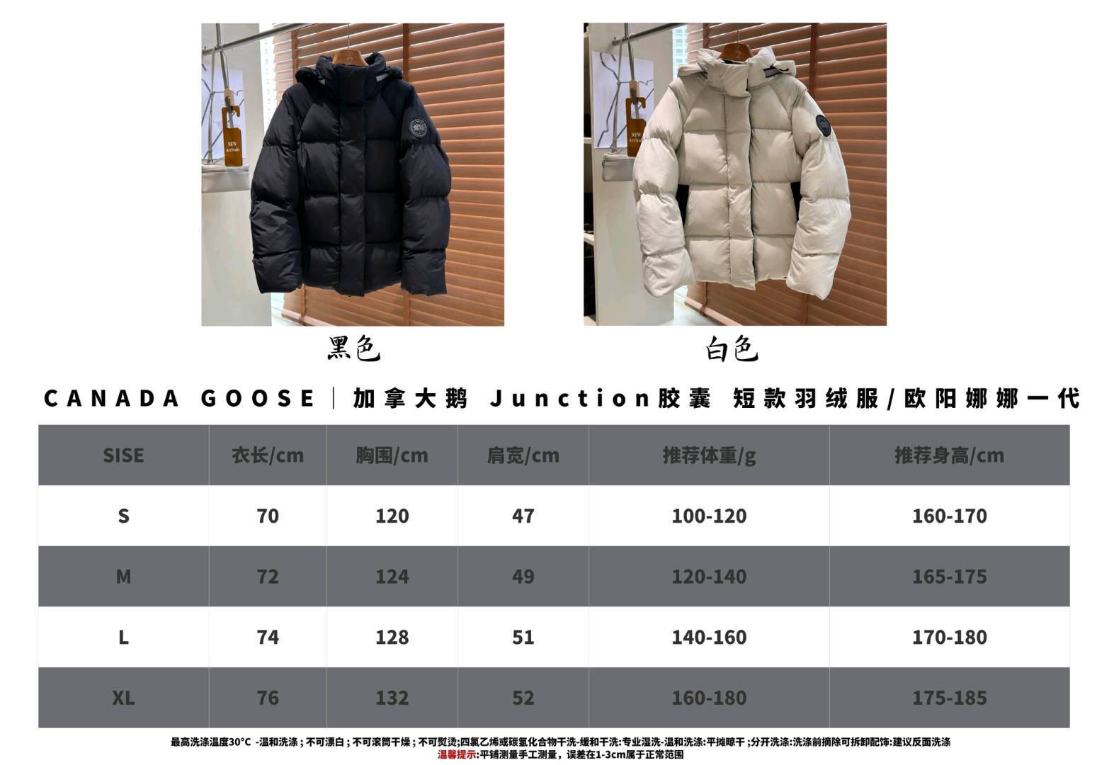 【龙洋专供】🔥𝗖𝗔𝗡𝗔𝗗𝗔 𝗚𝗢𝗢𝗦𝗘｜加拿大鹅 𝗝𝘂𝗻𝗰𝘁𝗶𝗼𝗻胶囊短款羽绒服/欧阳娜娜一代