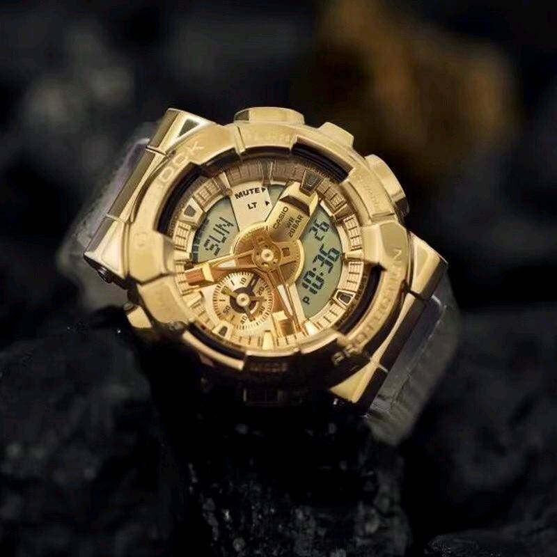 💰110 卡西欧手表男gshock黑暗海洋钢铁之心海神限量版不屈之光，唤醒经典再造经典，以GA-110系列为原型，让经典进化重生，金属表壳系列GM-110，释出三款瞩目配色，为腕间打造三款风格各异的腕「尚」重兵器。👍