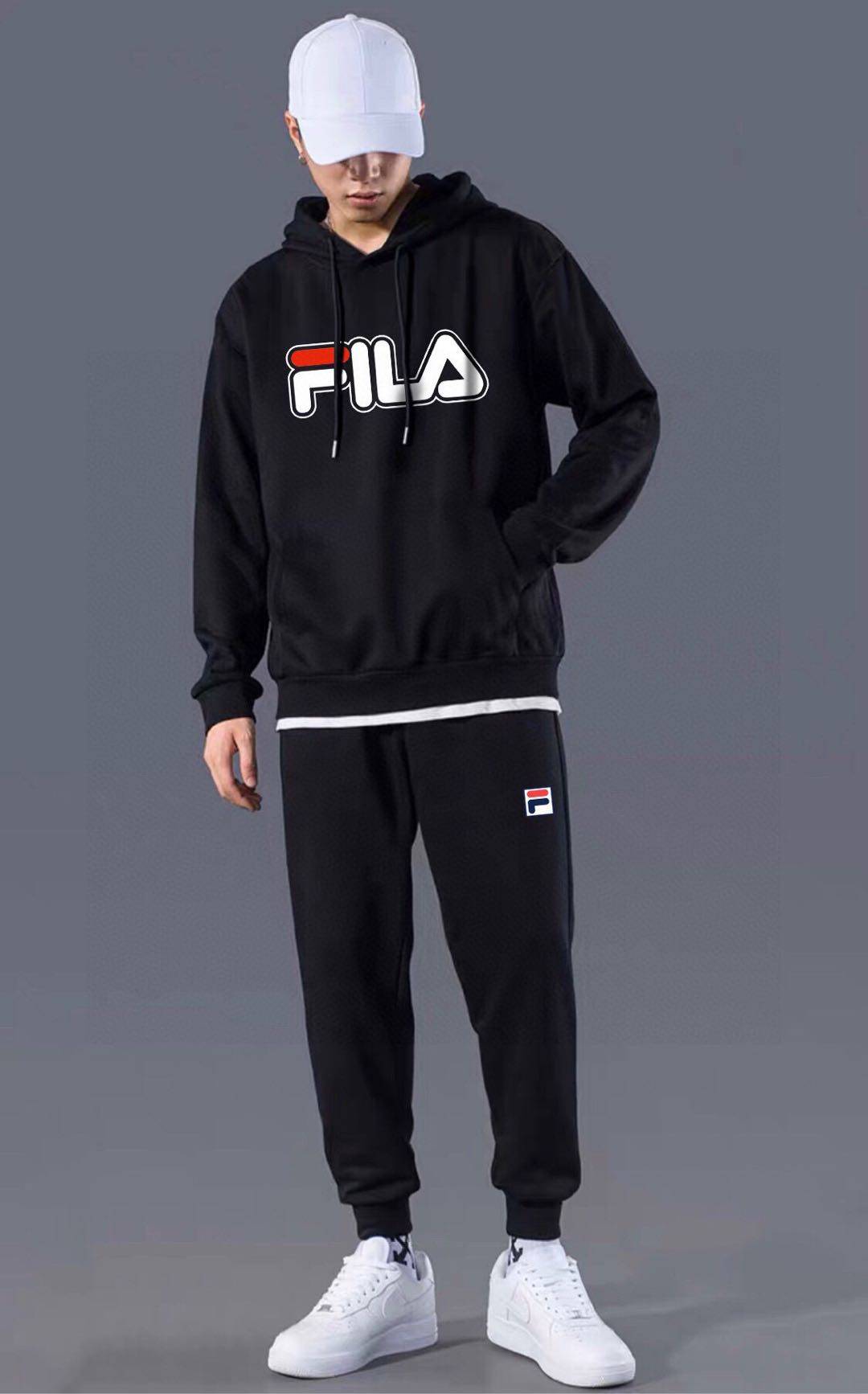 不加绒💰180加绒💰195 FILA/斐乐第一波最强基础圆领长袖卫衣+长裤休闲运动套装！秋冬最佳情侣装备！ 经典标志logo与各种元素碰撞出不一样的视觉效果！赋予经典品牌有趣的灵魂！在日常搭配中切合度极高，整体风格标识度显著，高品质的棉质以及布面处理，保暖亲肤透气，基础且足够品味