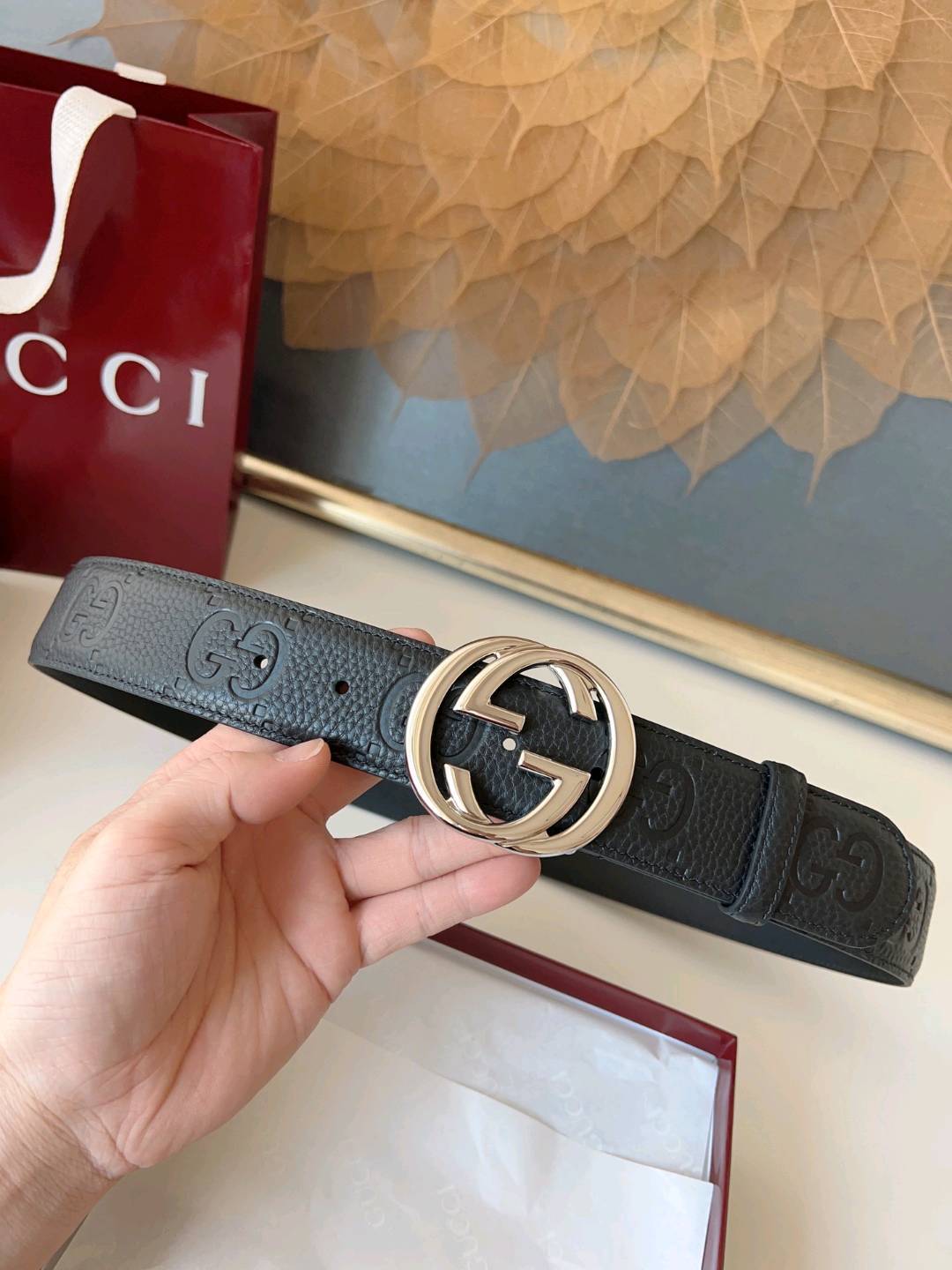 🛒古奇原单腰带 ￥210 高级百搭/全套包装/宽度：3.8cm  立即抢购👉#小程序://微购相册/高清看款/faDLqdTieuiXcEb