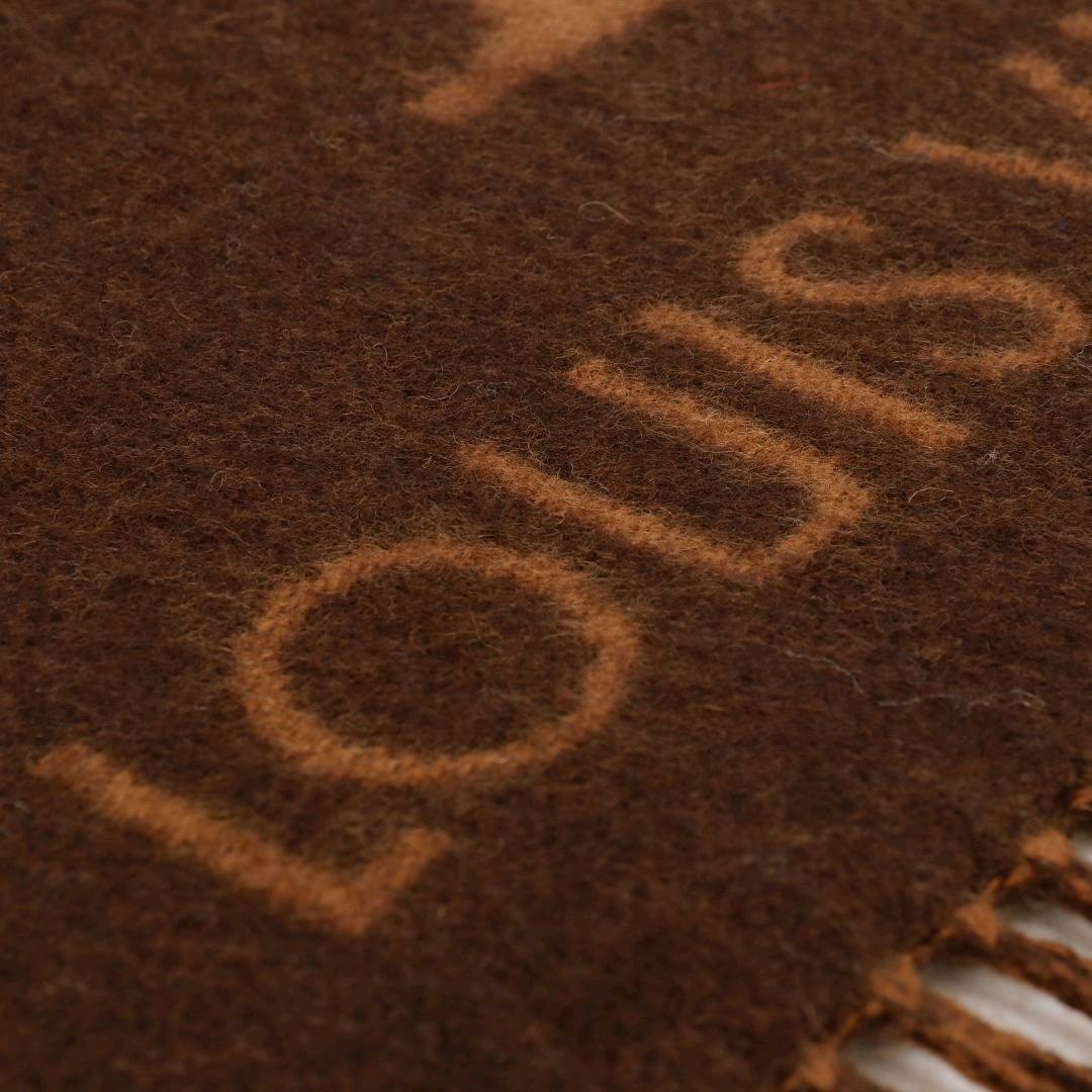 Louis Vuitton LV 满印羊绒流苏围巾 羊绒羊毛材质，1：1针织满印图案，标配全套包装 Size：45cm*190cm（含须） LV围巾