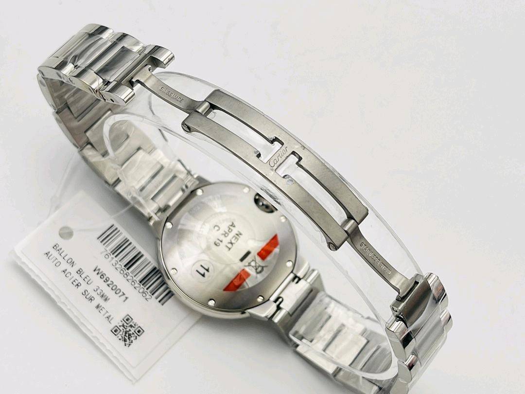 【K3 Factory2022全新力作 墙裂推荐】 卡地亚蓝气球 🇫🇷 CARTIER BallonBleu 重磅更新 全新推出： 原版一档076机芯  钢带皮带快拆头粒版本！ 亮点1⃣️采用原版076（瑞士2671），一档机芯，拔档即停秒调时。机芯摆频每小时28800次，动