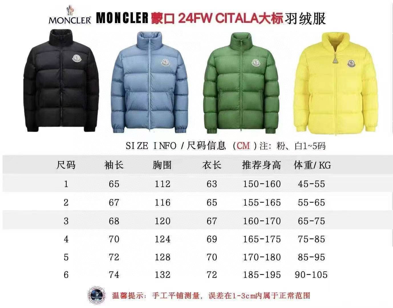 💰280 双十二特级王炸⬆️Moncler  Citala短款男士.放眼望去,市面版本一个能打的都没有.130w+一吨的特级欧规鹅颈绒填充.850+的蓬松度,我比市面版本蓬一倍,重量却轻一倍. 🎁包装再度升级（可加配原版折叠超大磁吸盒） Citala男士短款羽绒采用波普色轻