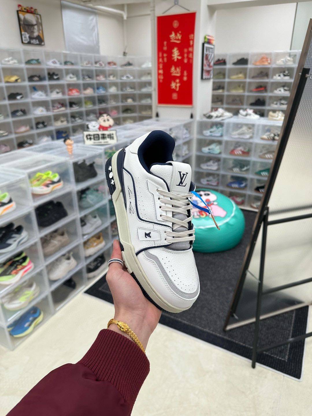 💰150..9色高端福利合集💓 # 高端头层空胶工艺展现品质 Louis Vuitton Trainer lv时装走秀运动鞋