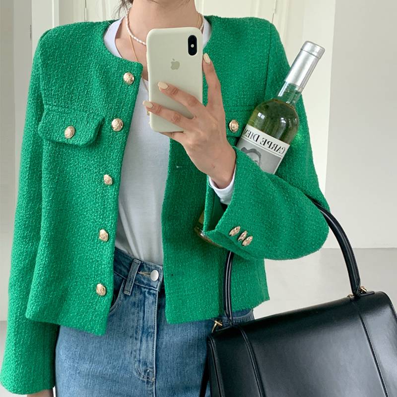 韩国chic 法式小香风外套女