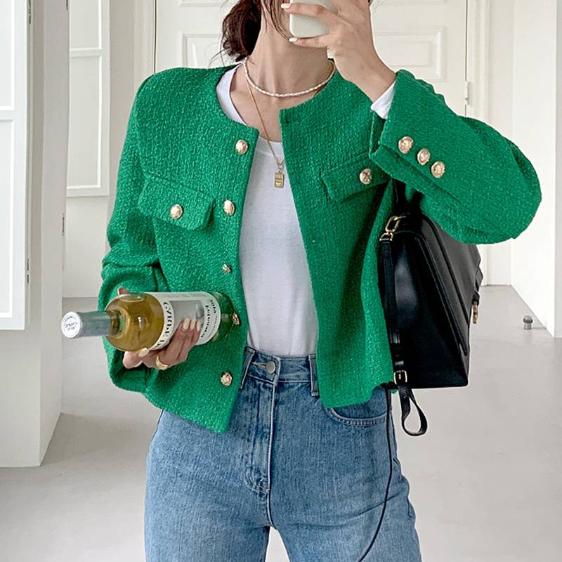 韩国chic 法式小香风外套女